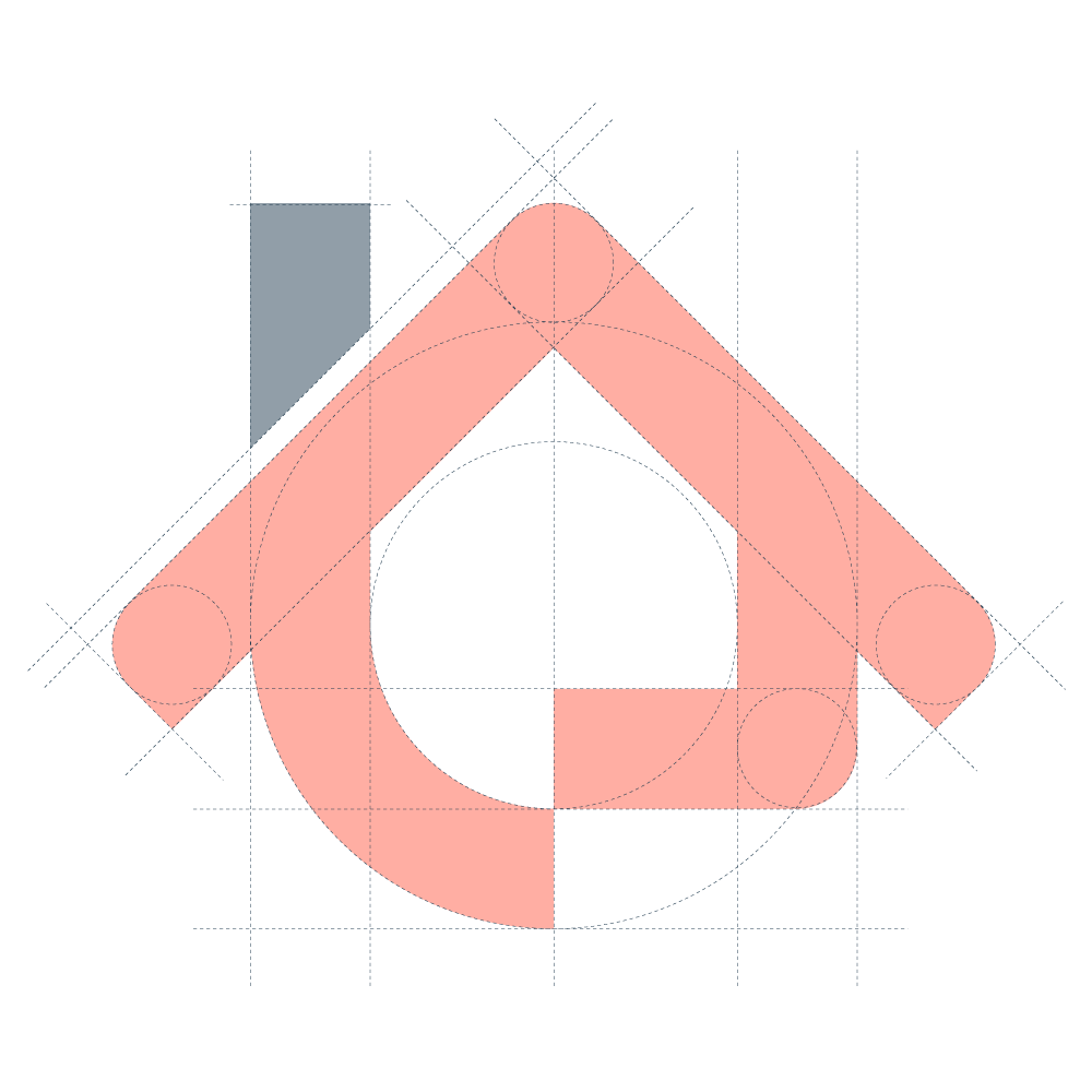 Ikon Struktur Logo Simbol Rumah
