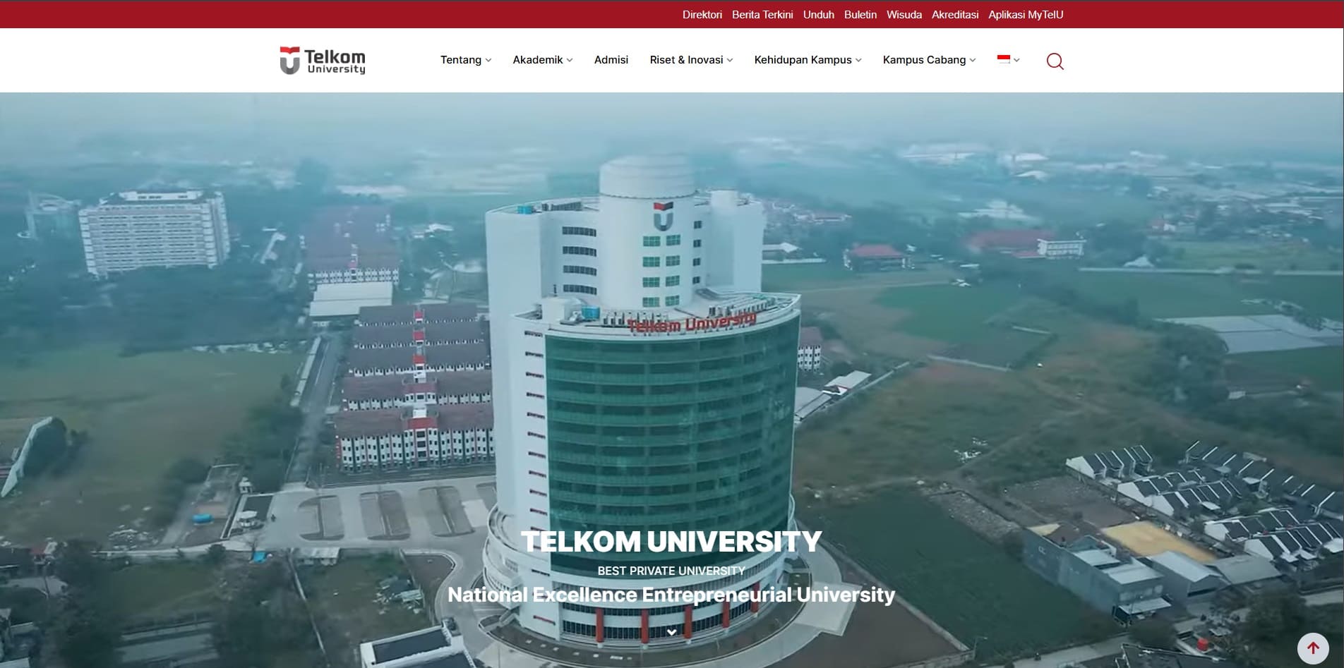 Telkom University merupakan universitas yang websitenya dibangun menggunakan platform WordPress