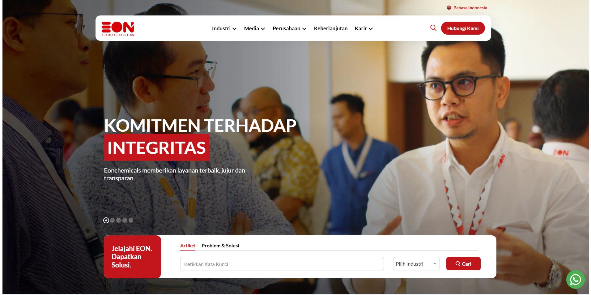 Website Eonchemicals Putra merupakan perusahaan yang websitenya dirancang oleh Grapiku dengan menggunakan CMS WordPress