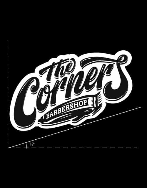  Desain  Logo  The Corners Barbershop  Proyek Grapiku