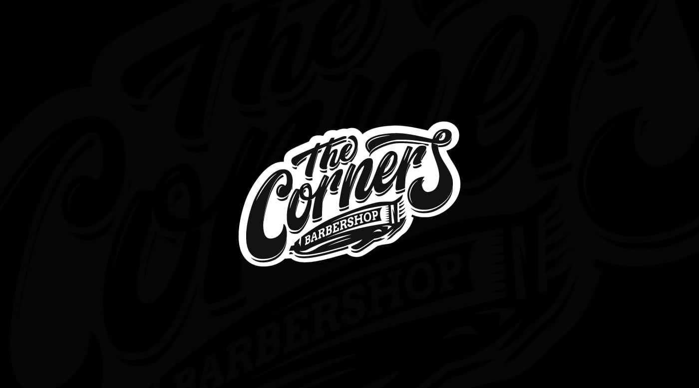  Desain  Logo  The Corners Barbershop Proyek Grapiku